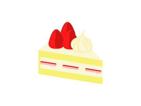 ショートケーキ ショートケーキ,ケーキ,イチゴ,生クリーム,スイーツ,甘味,シンプル,アイコン風,フラットイラスト,ベクターのイラスト素材