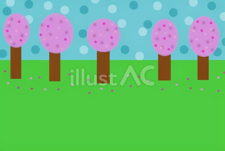 桜並木 桜,花びら,植物のイラスト素材