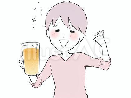 かなり酔っ払っているウェーイな男/ピンク