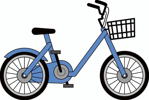 自転車　　 自転車,二輪,チャリ,ペダル,サドル,ミニ,線画,青のイラスト素材