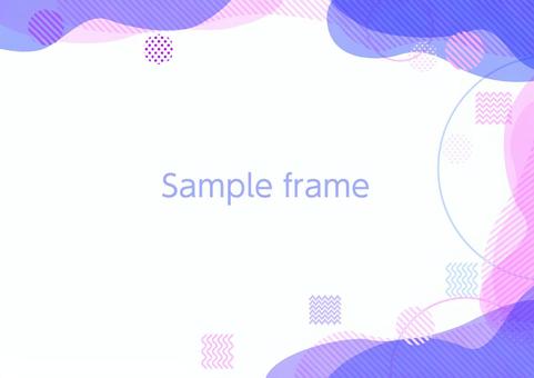 Purple abstract geometric curve frame background, , JPG, PNG and EPS