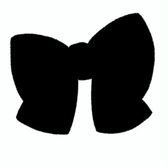 リボン黒 リボン,ゆるい,手描き,フリーハンド,デフォルメ,シンプル,かわいい,手書き,ラフ,模様のイラスト素材