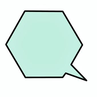 吹き出し 吹き出し,緑,アイデア,発言,六角形吹き出し,六角形デザイン,パステルカラー吹き出し,パステルイラスト,かわいい吹き出し,おしゃれデザインのイラスト素材