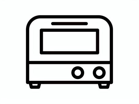 オーブントースターのアイコン オーブン,トースター,キッチン,アイコン,料理,調理器具,台所用品,ツール,家電,温めのイラスト素材