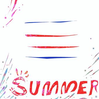 夏summer文字入りイラスト 夏,コピースペース,背景,メッセージカード,バーゲン,暑中見舞い,イラストのイラスト素材