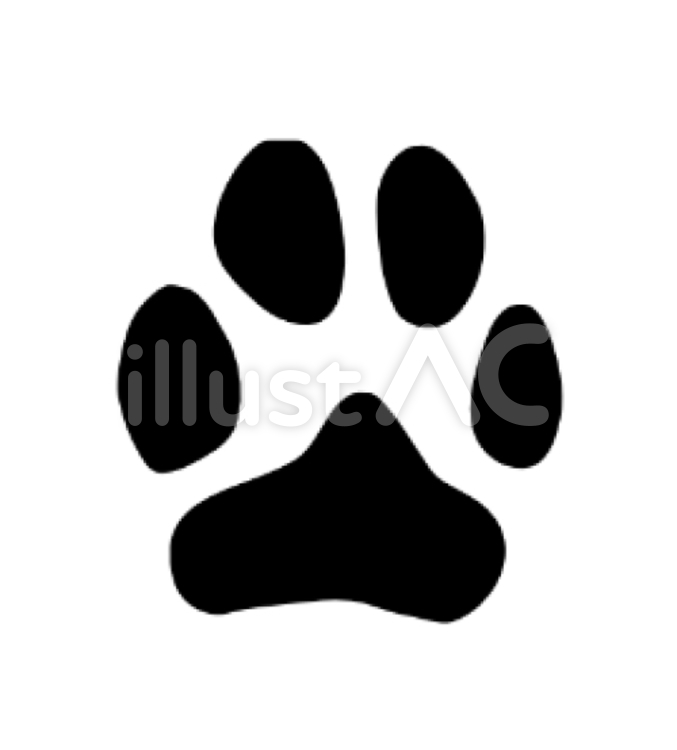 いぬあしあと 犬,あしあと,黒のイラスト素材