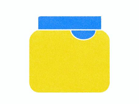 色鉛筆風の文房具　でんぷんのり　青 でんぷんのり,文房具,筆記用具,手描き,ゆるい,かわいい,保育,こども向け,シンプル,イラストのイラスト素材