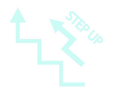 ステップアップイラスト（ver2) ステップアップ,矢印,ステップ,フェーズ,階段,向上,レベルアップ,スキルアップ,出世,昇給のイラスト素材