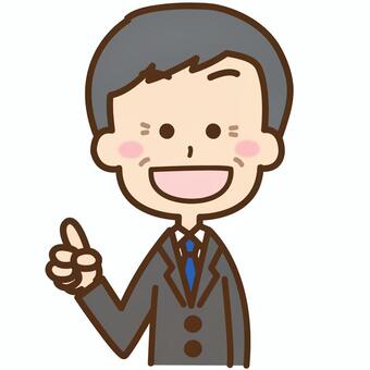 中年サラリーマン1 中年サラリーマン1 中年,人物,サラリーマンのイラスト素材