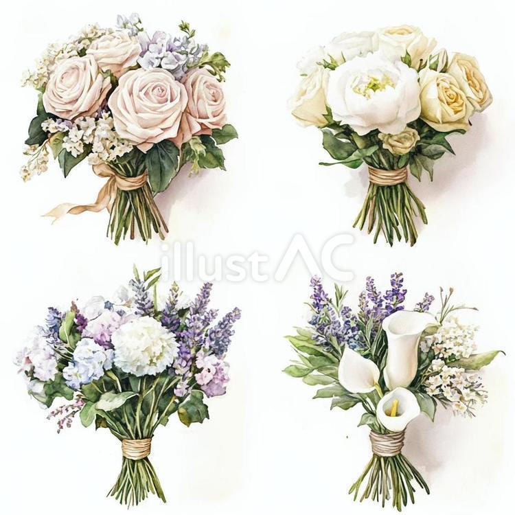 結婚式のブーケ ブーケ,植物,結婚式のイラスト素材