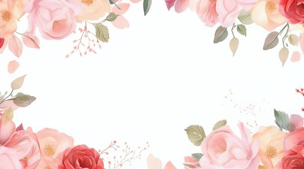 Pale pink rose frame, rose, pink, pale, JPG and PNG