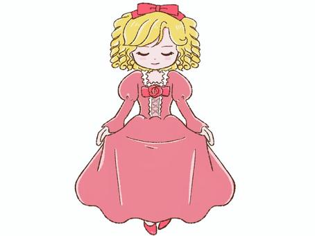 お辞儀をする令嬢 お辞儀,挨拶,カーテシー,俯く,礼儀,作法,マナー,お嬢様,お姫様,令嬢のイラスト素材