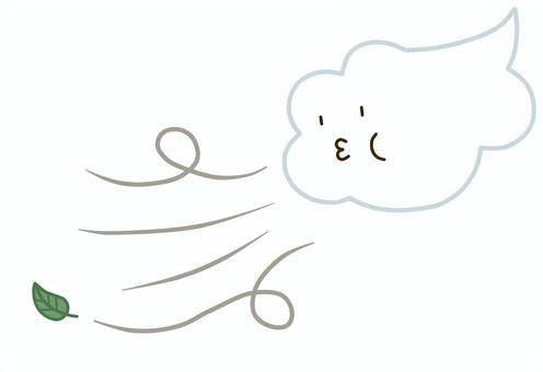 雲と風 雲,風,北風,木枯らし,天気,強風のイラスト素材