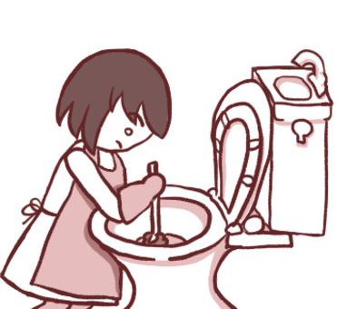 cleaning the toilet, , JPG and PNG