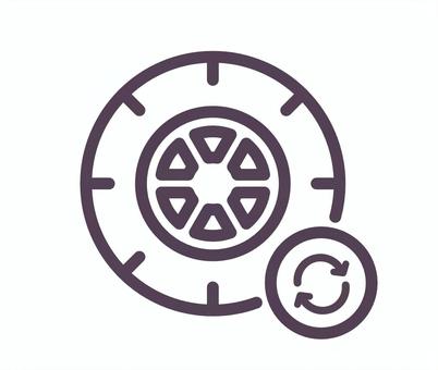 タイヤ交換 タイヤ交換,車,タイヤ,ホイール,自動車,タイヤホイール,メンテナンス,整備,点検,修理のイラスト素材
