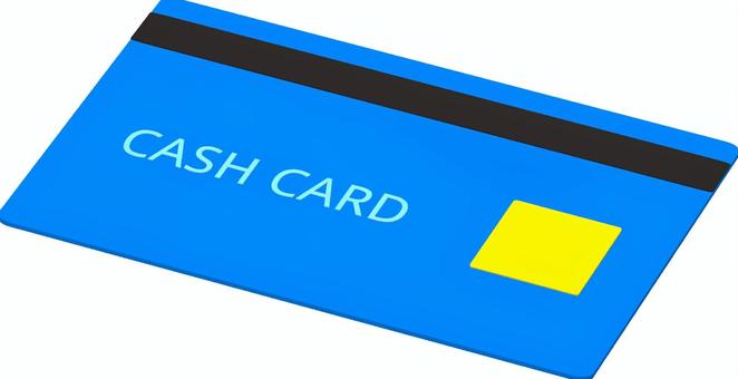 磁気カード キャッシュカード,カード,磁気カード,磁気ストライプカード,薄型,青色,セルリアンブルー,蛍光色,3dcg,日用品のイラスト素材