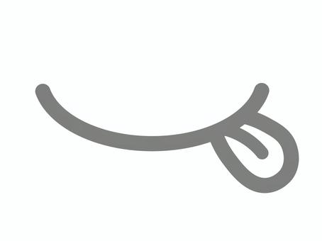 食いしん坊の舌のアイコン（グルメマーク） 口,舌,食いしん坊,グルメ,アイコン,マーク,ベロ,食欲旺盛,舐める,口元のイラスト素材