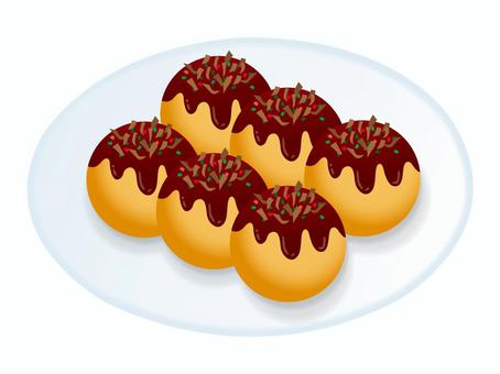 食物章魚燒, 章鱼烧, 章鱼烧源, 源, JPG, PNG 和 AI