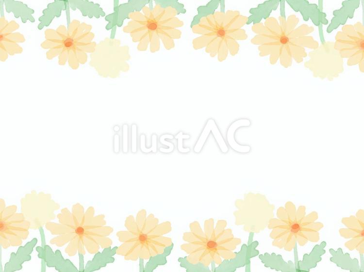 水彩のたんぽぽフレーム 水彩,花,たんぽぽのイラスト素材