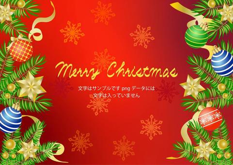 クリスマスオーナメントフレーム赤レッド クリスマス,ツリー,クリスマスツリー,オーナメント,赤,レッド,金,ゴールド,ゴージャス,シックのイラスト素材