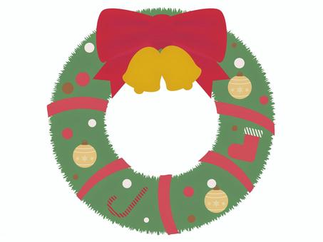 クリスマスリース クリスマス,リース,冬,装飾,飾り,北欧,オーナメント,柄,素材,模様のイラスト素材