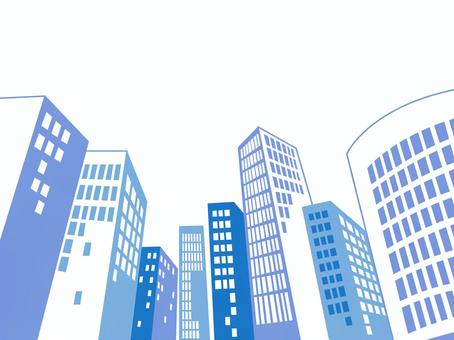 ビジネス街　背景 ビジネス街,背景,オフィス街,ビル群,シルエット,建物,高層ビル,都市,イラストのイラスト素材