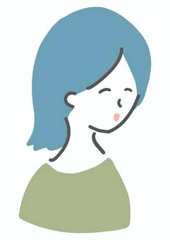 笑顔でおしゃべりする女性 女性,おしゃべり,笑顔,トーク,会話,シンプル,ラフタッチ,手書き風,感情,表情のイラスト素材