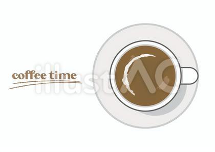 コーヒーを上から見たイラスト