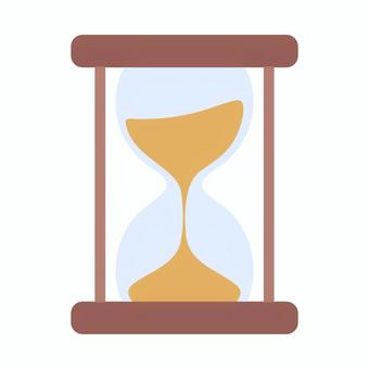 シンプルな砂時計のカラー版アイコン 砂時計,時間,アイコン,タイマー,期限のイラスト素材