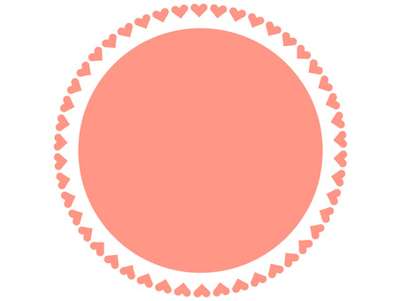 Pink heart circle frame, , JPG and PNG