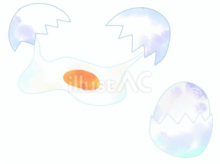 生卵とゆで卵 生卵,ゆで卵,卵のイラスト素材