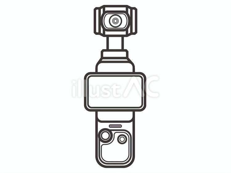 アクションカメラ06 アクションカメラ,動画,デジタルのイラスト素材