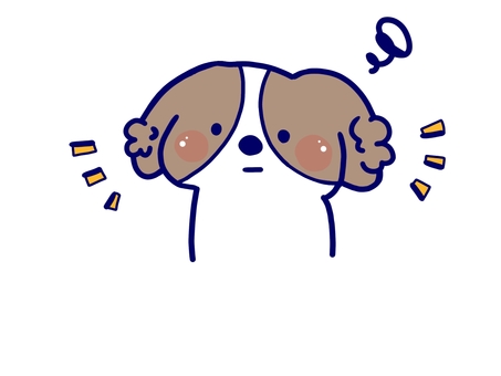 耳の毛が毛玉になったキャバリア 犬,キャバリア,耳の毛,毛玉,トリミング,保護犬,家庭犬,小型犬,中型犬,動物のイラスト素材