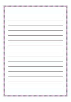 アーバン便箋2　A4横書き アーバン,便箋,横書き,ブラシ,紫のイラスト素材