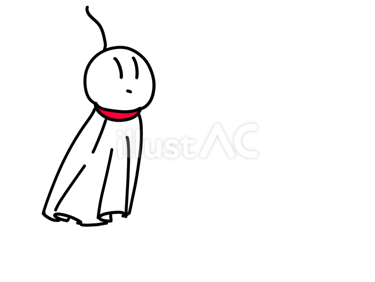 ぶら下がるてるてる坊主 てるてる坊主,雨,白のイラスト素材