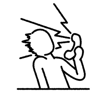 People who get yelled at over the phone in the Simple People series, people, stick figures, phone, JPG and PNG