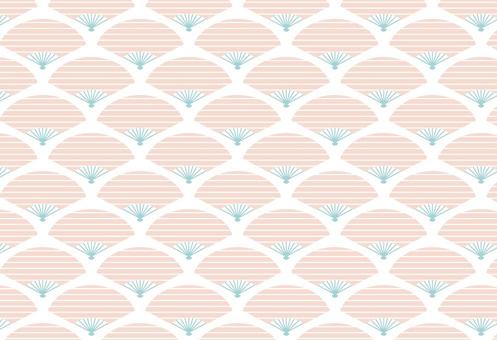 coral fan background, fan, folding fan, japanese style, JPG, PNG and AI