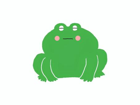 かえる カエル,生きもの,緑,1匹,両生類のイラスト素材