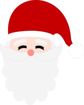 シンプルなサンタ サンタ,頭,帽子,ひげ,ニコニコ,デジタル,ai,jpg,png,イラストのイラスト素材