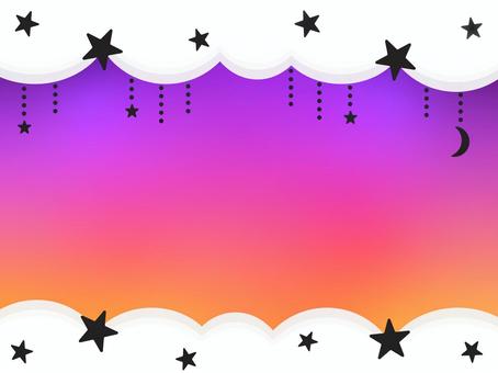 月と星の背景04 背景,壁紙,背景素材,動画背景,カード,ポストカード,模様,装飾,飾り,フレームのイラスト素材
