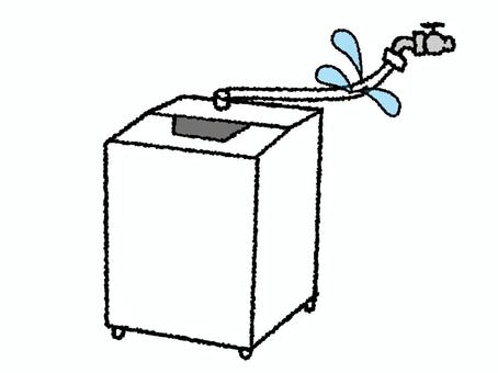 Illustration, washing machine, water leak, trouble, 