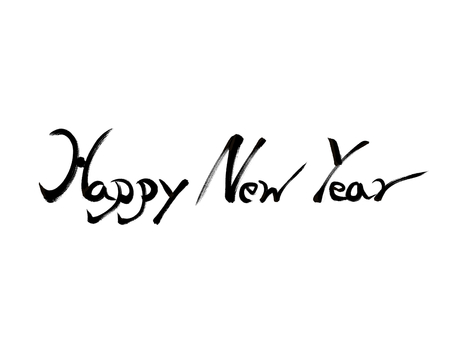 Happy New Year 筆文字01 Happy New Year 筆文字01 年賀状,筆文字,明けましておめでとう,ハッピーニューイヤー,happy,new,year,横書き,英語,手描きのイラスト素材