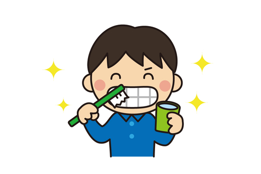 Illustration, dentifrice, caries prevention, toothbrush, 