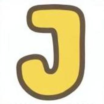アルファベット　J アルファベット,英語,文字,j,黄色のイラスト素材