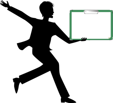 踊る男性ボード持つ  踊る男性ボード持つ  踊る,男性,ボードのイラスト素材