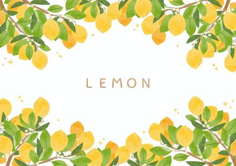 Fresh lemon tree background illustration, lemon, summer, food, JPG, PNG and AI