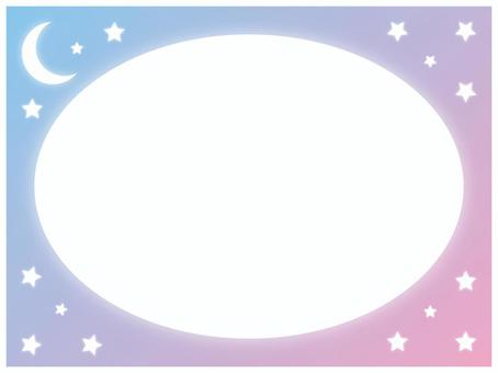 Illustration, starry sky, frame, yumekawa, 