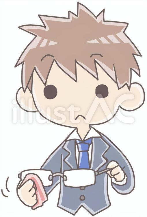 メガネをふく人 メガネ,眼鏡拭き,拭くのイラスト素材