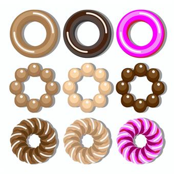 Illustration, donut, wheat, powder, 