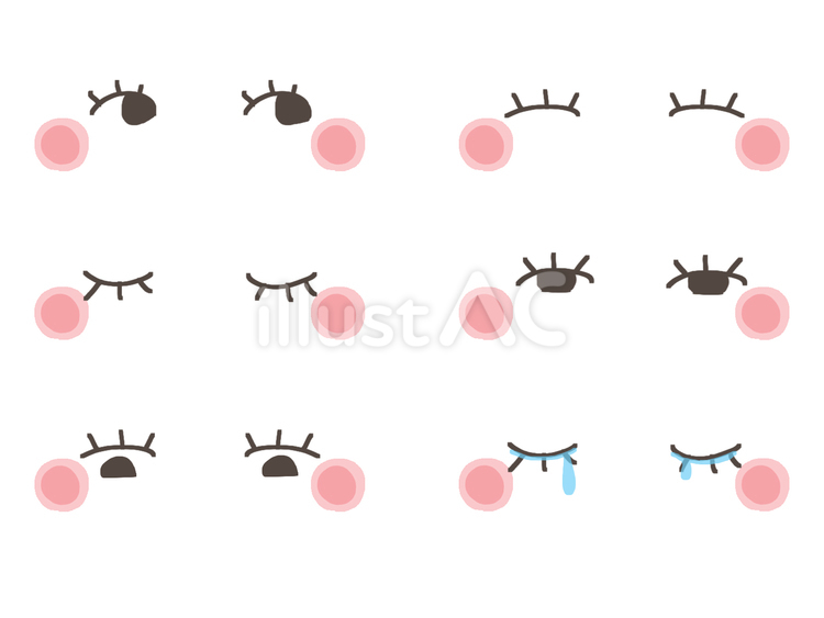 瞳のリアクション 瞳,リアクション,セットのイラスト素材